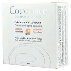 AVÈNE Couvrance Crème de Teint Compacte Confort - Teinte N°1.0 Porcelaine - 10g
