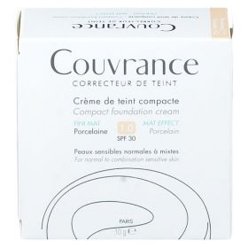 AVÈNE Couvrance Crème de Teint Compacte Confort - Teinte N°1.0 Porcelaine - 10g