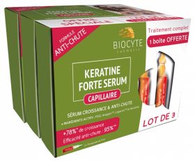 BIOCYTE Anti-Chute Keratine Forte Serum - Lot de 3 x 5 Ampoules