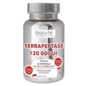 BIOCYTE Serrapeptase 120 000 UI - 60 gélules