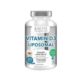 BIOCYTE LONGEVITY - Vitamin D3 Liposomal Immunité et Santé des Os - 90 gélules
