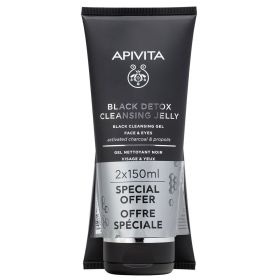 APIVITA Black Detox Gel Nettoyant Noir - 2x 150 ml