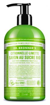 DR BRONNER'S Savon liquide Au Sucre Bio Citron vert flacon-pompe - 355 ml